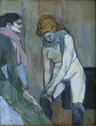  Henri  Toulouse-Lautrec Woman Pulling Up Her Stocking